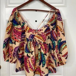 Farm rio medium banana bunch blouse multi